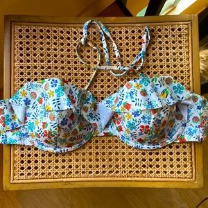 J.Crew 34D bikini bathing suit top large swimwear